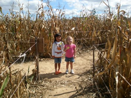 Kasen and Sarah at corn maze